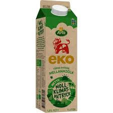 Mellanmjölk 1,5% Eko 1 L Arla