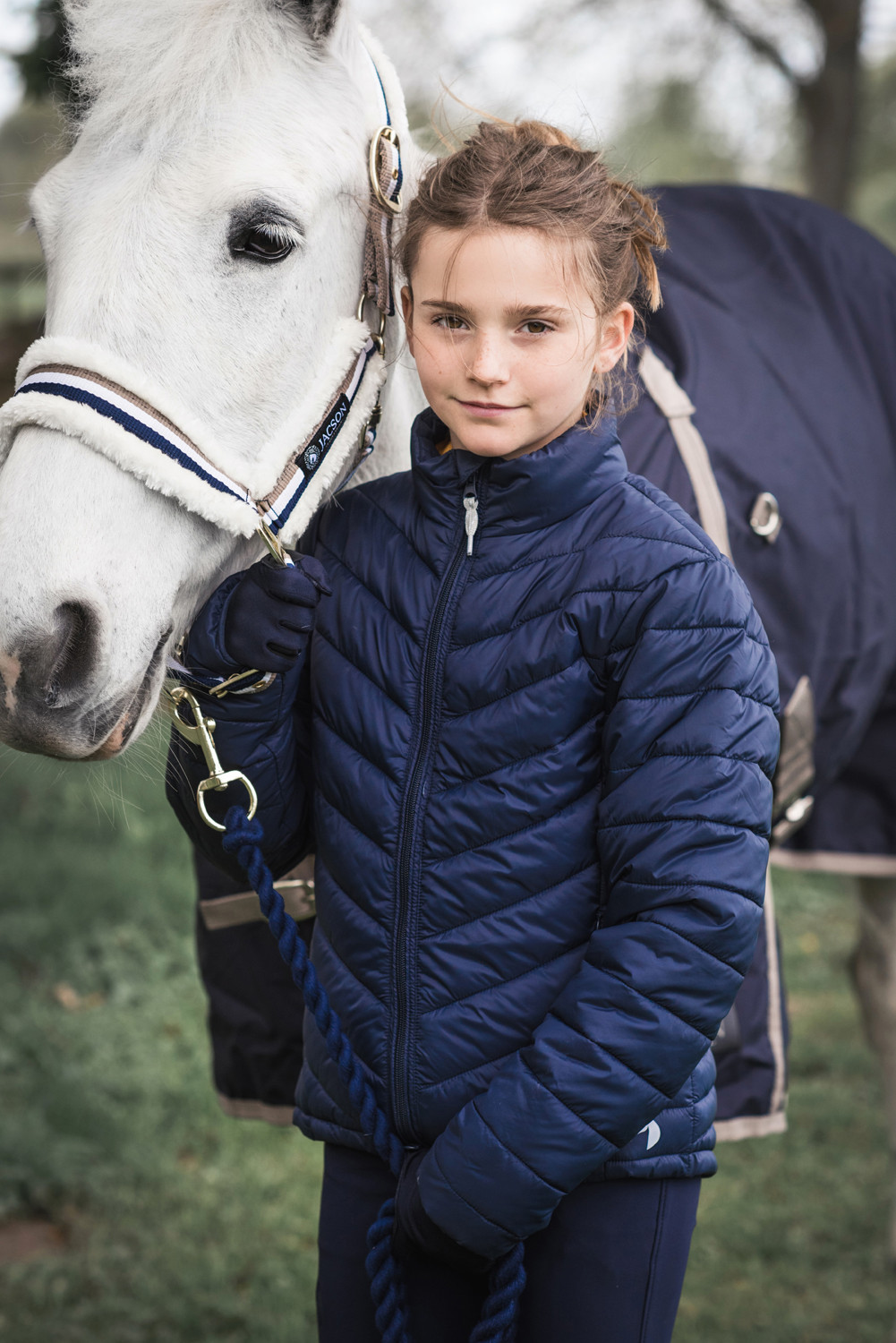 LÄTTVIKTSJACKA KENDRA JR JACSON MARINBLÅ/146/152